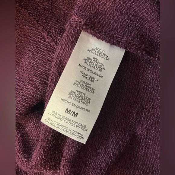 Champion Maroon Hoodie Sweatshirt w Leopard Accents and Adjustable Waist Sz M - Picture 10 of 13